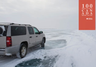 Watch an ocean become a highway in Canada, then drive it
