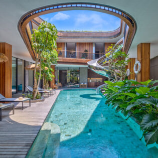the indoor pool at Akashi Residence, Bali