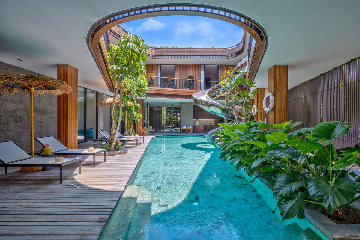 the indoor pool at Akashi Residence, Bali