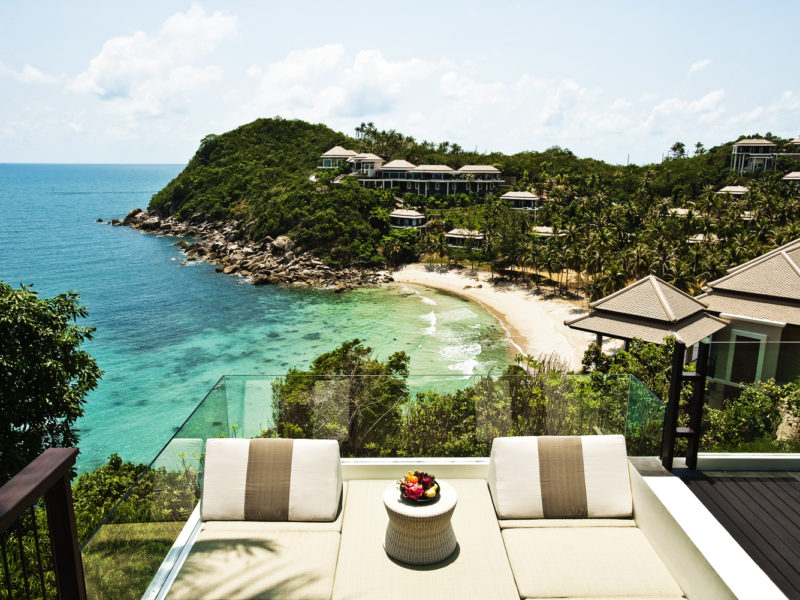 The ocean views from Banyan Tree Koh Samui.