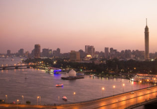 Cairo Tower over the Nile Egypt