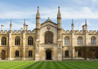 A historic building in Cambridge University, England