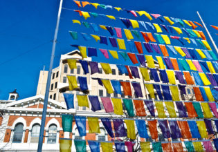 Cathedral Square in Christchurch, New Zealand.