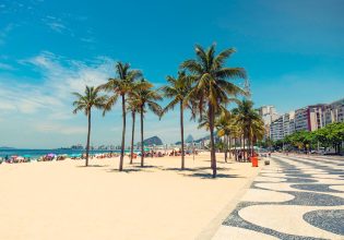 Copacabana beach in Rio de Janeiro, Brazil