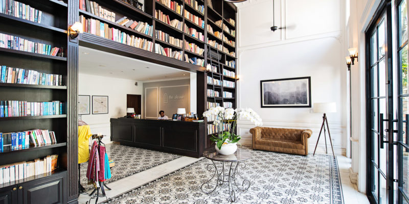 Alcove Library Hotel Ho Chi Minh bookcases