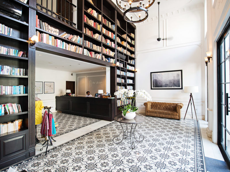 Alcove Library Hotel Ho Chi Minh bookcases