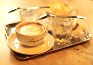 A fresh brew at Cafe Hawelka, Vienna.