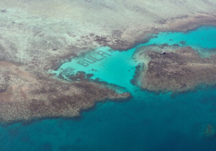 BULA Reef, Fiji from a plane
