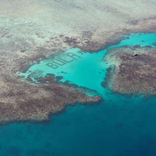 BULA Reef, Fiji from a plane