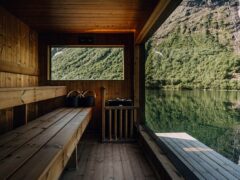 the Hotel Union Øye on the edge of a fjord