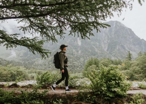 Solo female on a hike in the Chubu-Sangaku National Park, Japan
