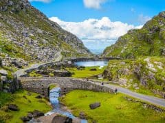Scenic view of Gap of Dunloe, in County Kerry, Killarney.