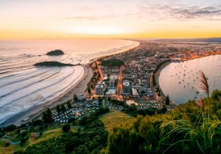 View of Bay of Plenty from the summit of Mount Maunganui