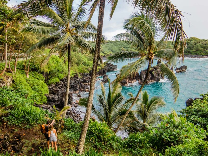 hiking in Maui’s Wai‘ānapanapa State Park