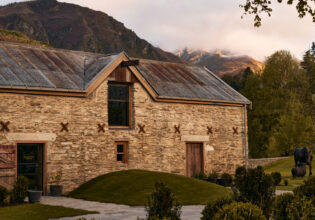 a historic building in Ayrburn, New Zealand