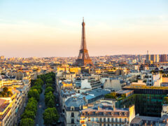a wide-angle view of Paris