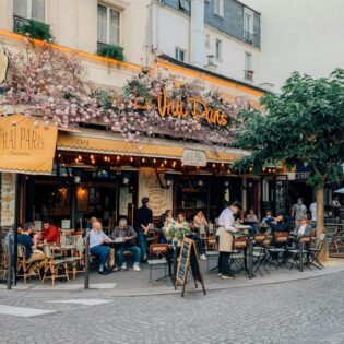 Paris cafe exterior