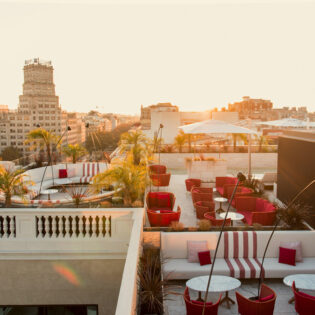 the Azimuth rooftop bar, Almanac Barcelona