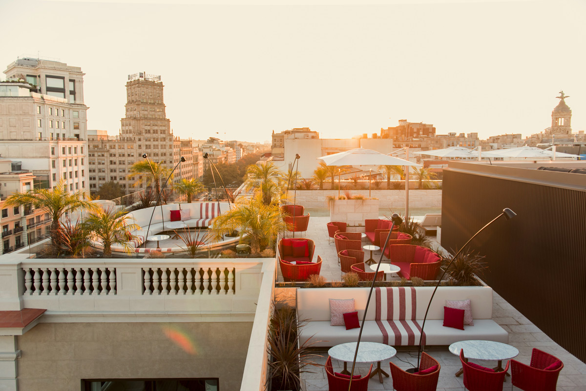 the Azimuth rooftop bar, Almanac Barcelona