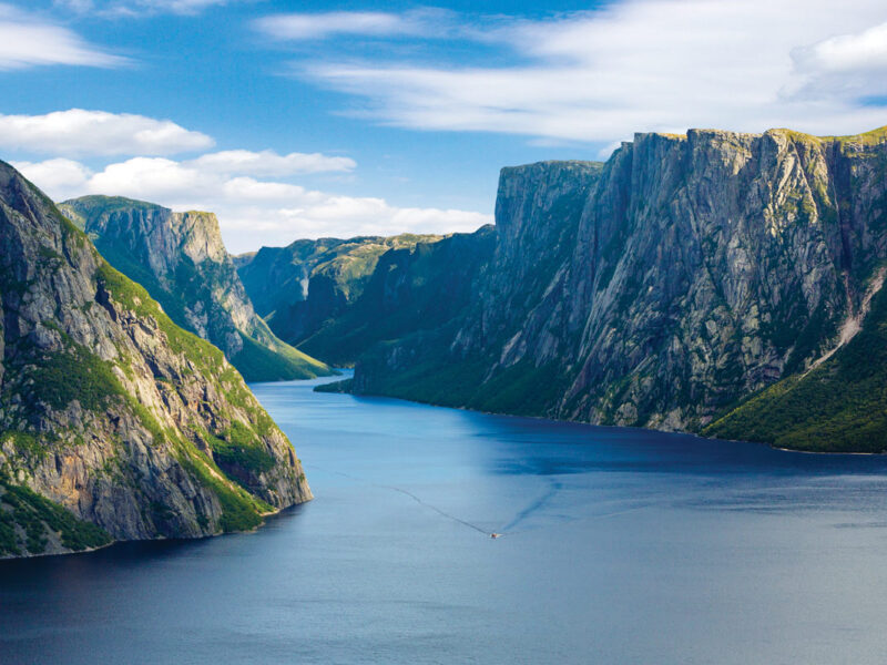 the Western Brook Pond in Gros Morne National Park