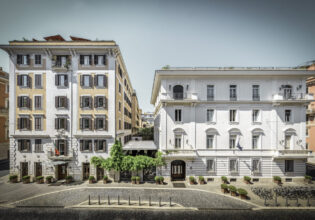 Exterior of Hotel Locarno in Rome Italy