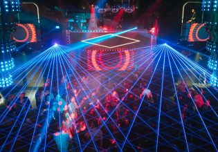 a laser top dance party onboard Virgin Voyages’ Resilient Lady