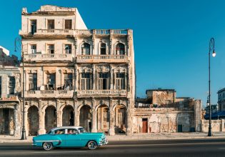 an old American car in Havana, Cuba