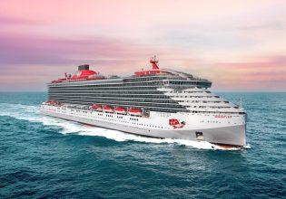 Exterior of the ship Virgin Voyages’ Resilient Lady