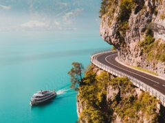 Cruise ship on Lake Thun in Switzerland