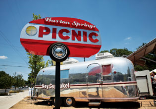 Barton Springs food truck park, Austin.