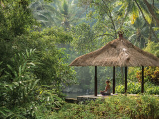 meditation by the river, Four Seasons Resort Bali at Sayan