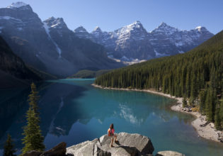 Moraine Lake near Banff, Alberta.