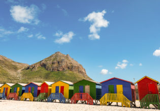 Beachhouses at Muizenberg Beach, Cape Town