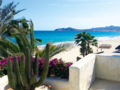 Overlooking the beach at Las Ventanas al Paraiso resort in Baja California Sur, Mexico.