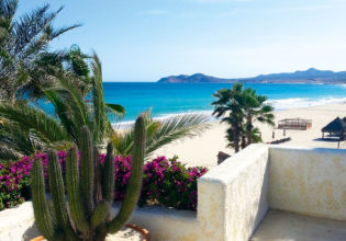 Overlooking the beach at Las Ventanas al Paraiso resort in Baja California Sur, Mexico.