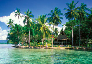 Marovo Lagoon in the Solomon Islands.