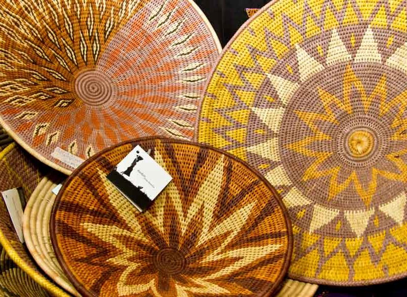 shopping woven baskets Namibia
