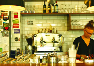 One of Vienna's many modern coffee houses.