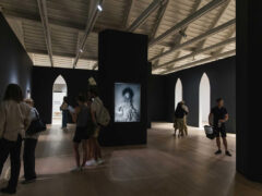 Visitors exploring The Polygon Gallery in Lower Lonsdale.