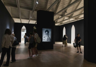 Visitors exploring The Polygon Gallery in Lower Lonsdale.