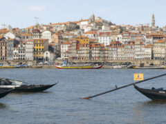 The Douro River runs through Porto.