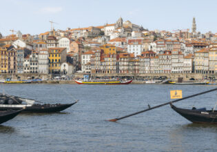 The Douro River runs through Porto.