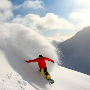 Skiing The Remarkables near Queenstown.