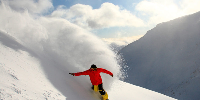 Skiing The Remarkables near Queenstown.