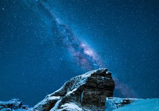 The night sky during ski season in Queenstown