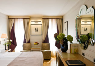 Inside a Superior Room at the Splendid Venice hotel.