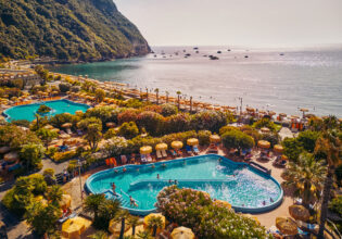 the pool view from Giardini Poseidon Terme, Sun Princess
