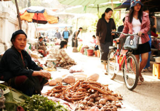 Phousi Market in Luang Prabang, Laos.
