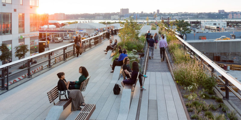 The High Line walkway, New York City.